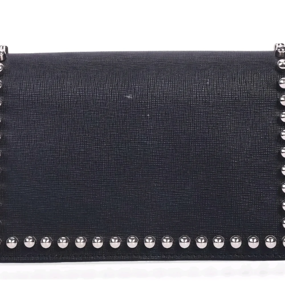 FENDI Authentic Leather Karlito Studs Shoulder Bag Limited Edition Black W/COA - Picture 8 of 12